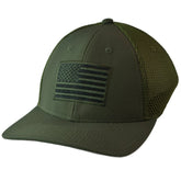 United States USA Tonal Flag Olive Drab Tactical AirMesh Ripstop Hat by Rapid Dominance